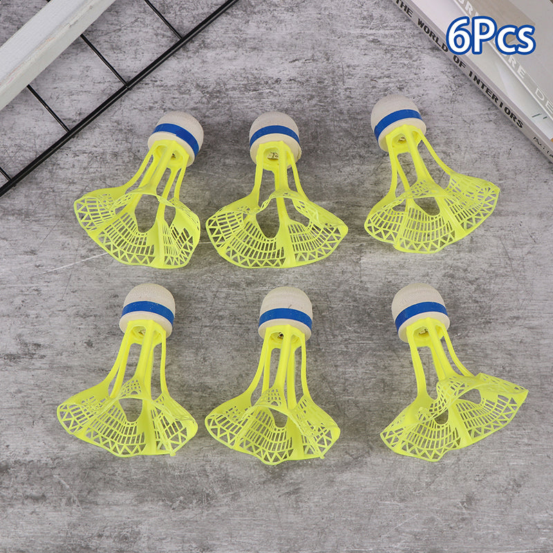 Windproof LED Night Training Balls, Glow in The Dark Badminton Shuttlecocks, Unbreakable Plastic Feathers