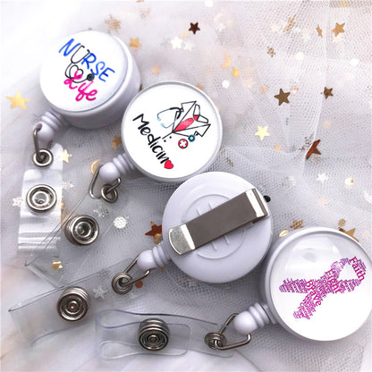 Top Quality, Cute Cartoon Badge Reel, Retractable ID Holder for Nurse, Doctor, Student