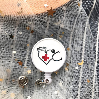 Top Quality, Cute Cartoon Badge Reel, Retractable ID Holder for Nurse, Doctor, Student
