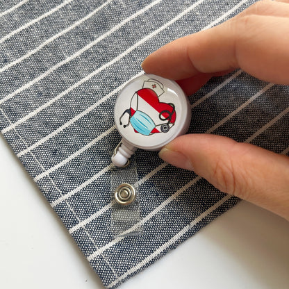 Top Quality, Cute Cartoon Badge Reel, Retractable ID Holder for Nurse, Doctor, Student