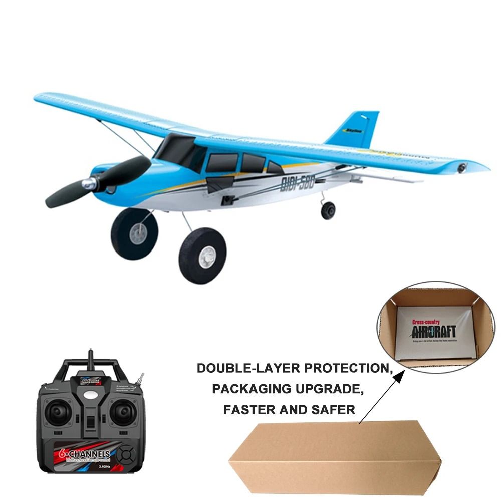Off-Road RC Airplane Fixed Wing Brushless 4CH Remote Control Aircraft Model for Kids and Hobbyists