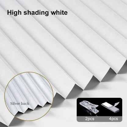Self Adhesive Pleated Blackout Window Shade Non Woven Curtain for Home and Office