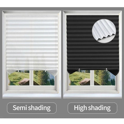 Self Adhesive Pleated Blackout Window Shade Non Woven Curtain for Home and Office