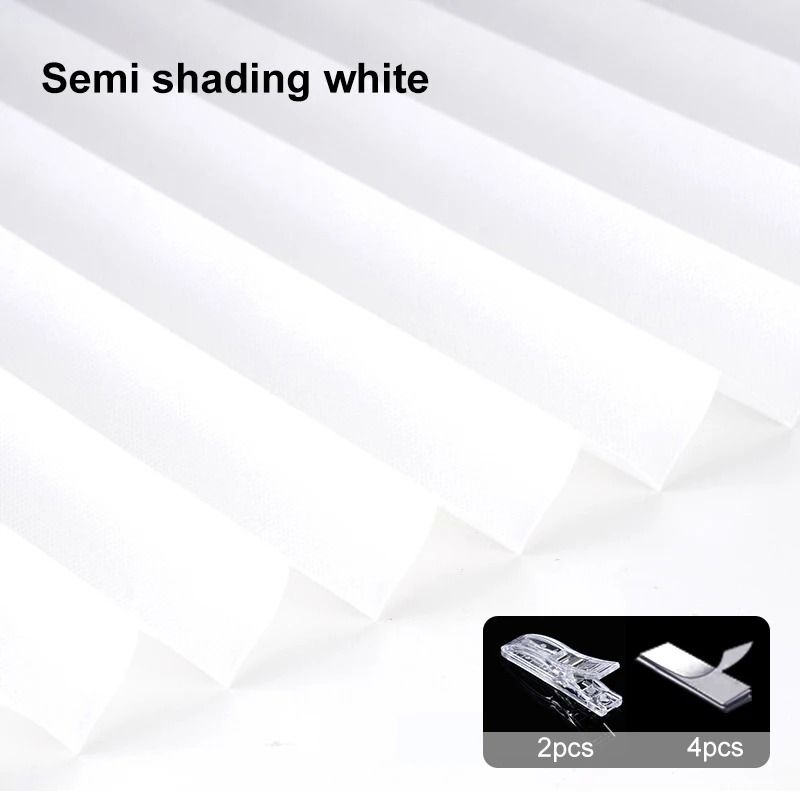 Self Adhesive Pleated Blackout Window Shade Non Woven Curtain for Home and Office