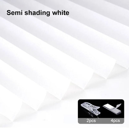 Self Adhesive Pleated Blackout Window Shade Non Woven Curtain for Home and Office