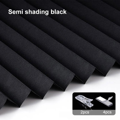 Self Adhesive Pleated Blackout Window Shade Non Woven Curtain for Home and Office