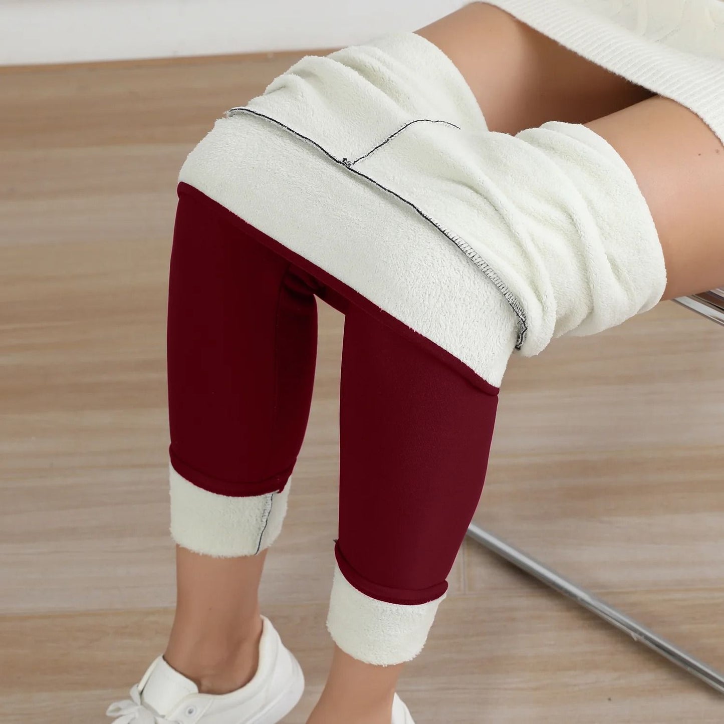 Winter Warm Fleece Leggings Velvet Thick High Waist Elastic Tights for Women