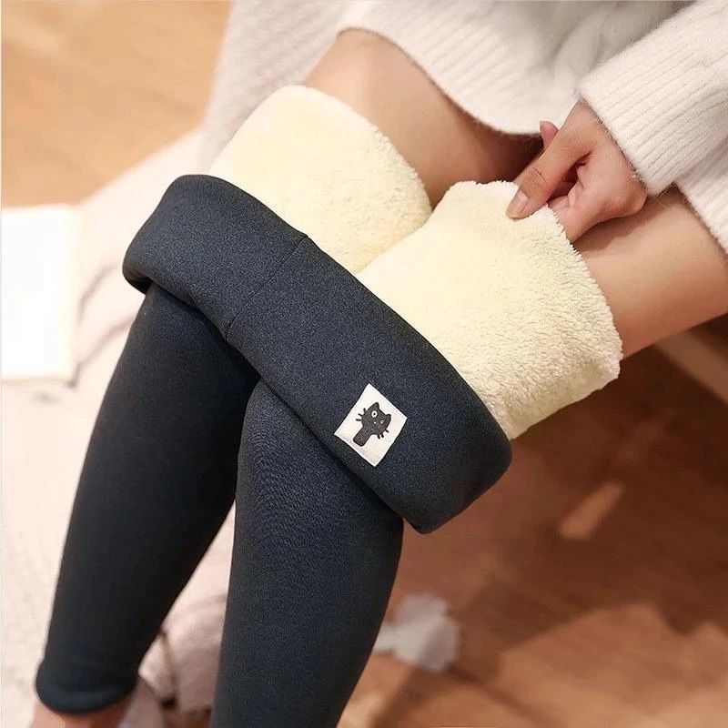 Womens Fleece Lined Thermal Leggings with High Waist Fit
