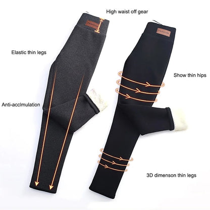 Womens Fleece Lined Thermal Leggings with High Waist Fit
