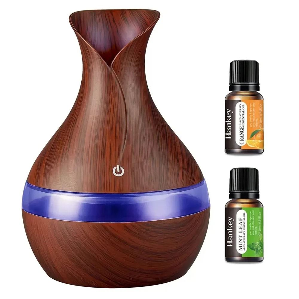 300 ml Aromatherapy Humidifier Cool Mist Diffuser Wood Grain Design
