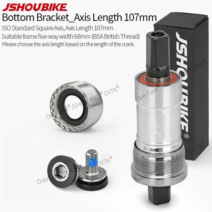 Square Taper Bottom Bracket BSA 68mm Sealed Bearing for MTB and Road Bikes