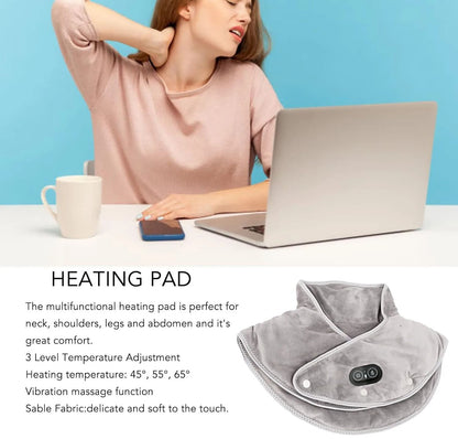 Electric Heating Neck and Shoulder Massager with Infrared Therapy and Vibration