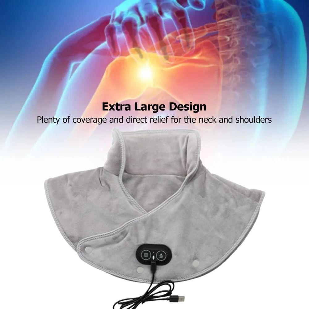 Electric Heating Neck and Shoulder Massager with Infrared Therapy and Vibration