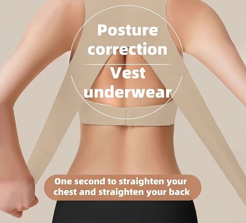 Wireless Posture Support Bra with Cross Back Design for All Day Comfort