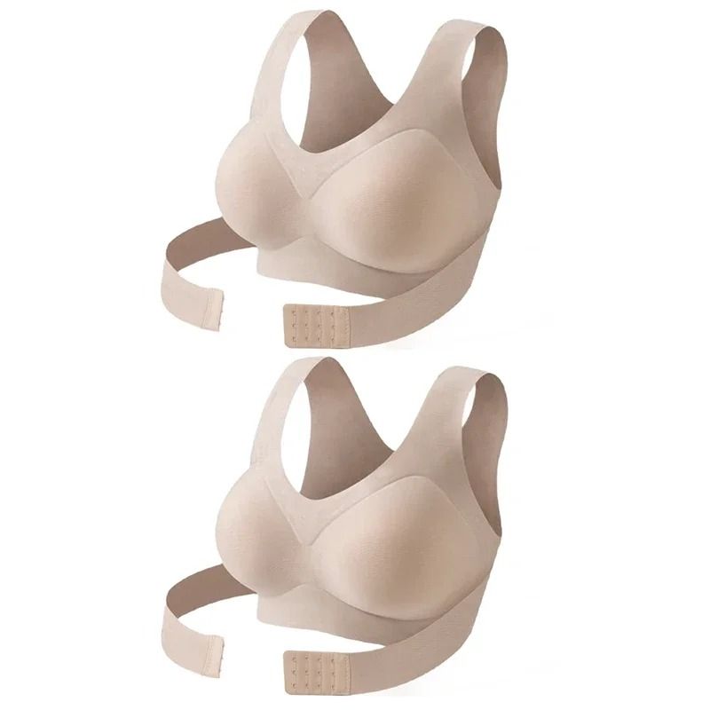 Wireless Posture Support Bra with Cross Back Design for All Day Comfort