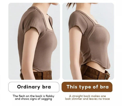 Wireless Posture Support Bra with Cross Back Design for All Day Comfort