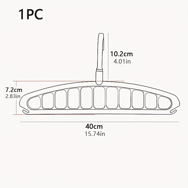 SpaceMax Folding Multi Hole Clothes Hanger and Wardrobe Organizer for Space Saving Storage