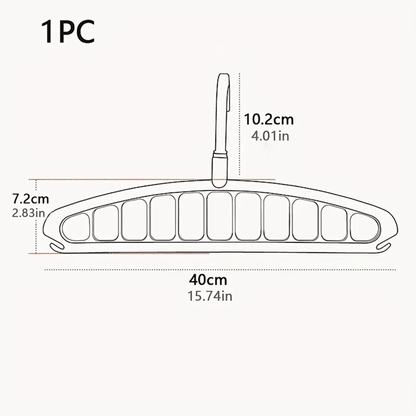 SpaceMax Folding Multi Hole Clothes Hanger and Wardrobe Organizer for Space Saving Storage
