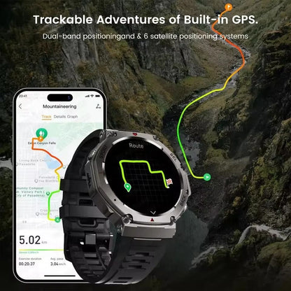 2025 Military Bluetooth Call Smart Watch Built-in GPS Compass Barometric Altimeter 10ATM Waterproof