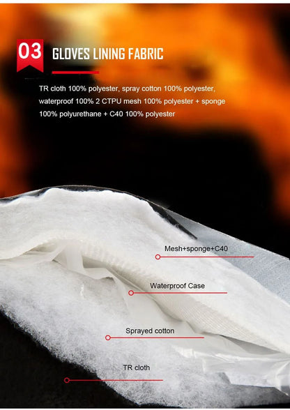 Electric Heated Winter Gloves – Waterproof Thermal Hand Warmers for Skiing, Cycling, and Outdoor Sports