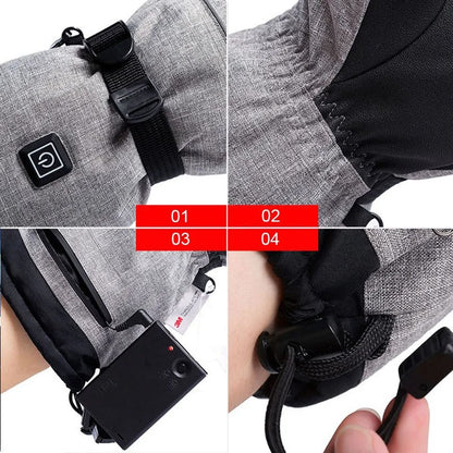Electric Heated Winter Gloves – Waterproof Thermal Hand Warmers for Skiing, Cycling, and Outdoor Sports