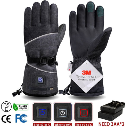 Electric Heated Winter Gloves – Waterproof Thermal Hand Warmers for Skiing, Cycling, and Outdoor Sports