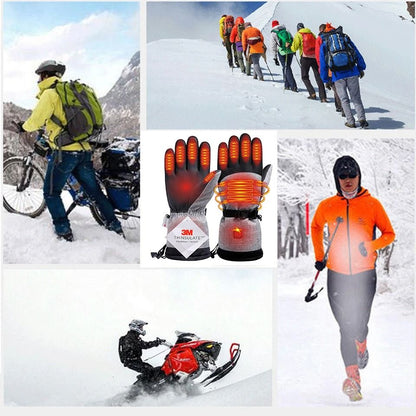 Electric Heated Winter Gloves – Waterproof Thermal Hand Warmers for Skiing, Cycling, and Outdoor Sports