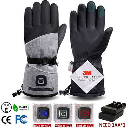 Electric Heated Winter Gloves – Waterproof Thermal Hand Warmers for Skiing, Cycling, and Outdoor Sports