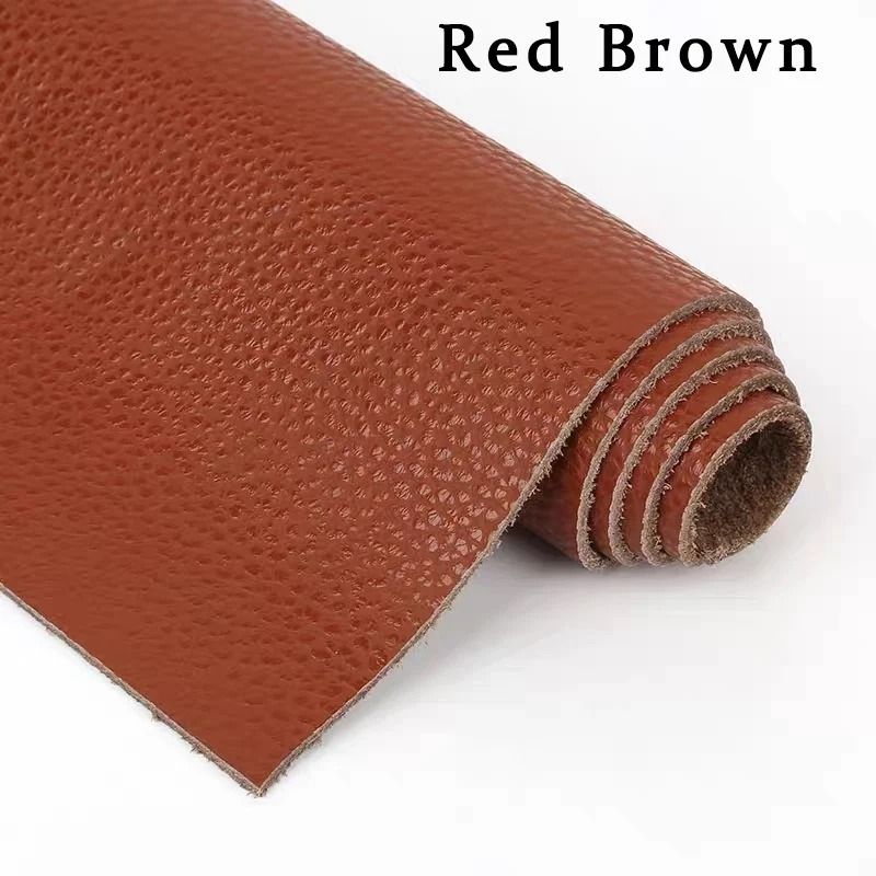 Genuine Top-Grain Cowhide Leather Fabric – Premium Brown Upholstery Material for Sofas, Headboards, and Crafts