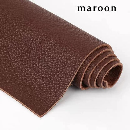 Genuine Top-Grain Cowhide Leather Fabric – Premium Brown Upholstery Material for Sofas, Headboards, and Crafts