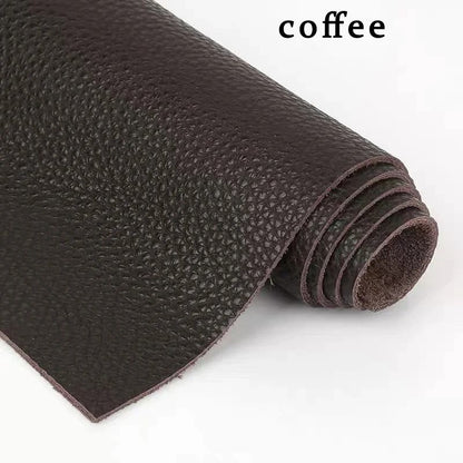Genuine Top-Grain Cowhide Leather Fabric – Premium Brown Upholstery Material for Sofas, Headboards, and Crafts