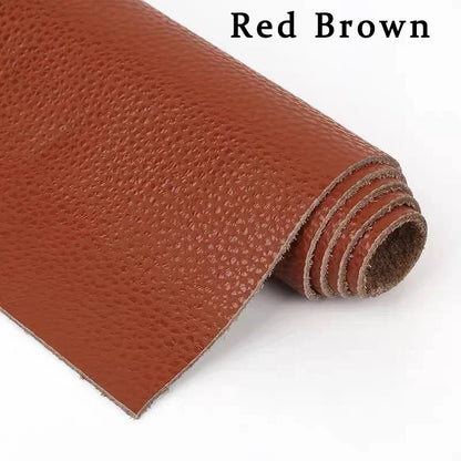 Genuine Top-Grain Cowhide Leather Fabric – Premium Brown Upholstery Material for Sofas, Headboards, and Crafts