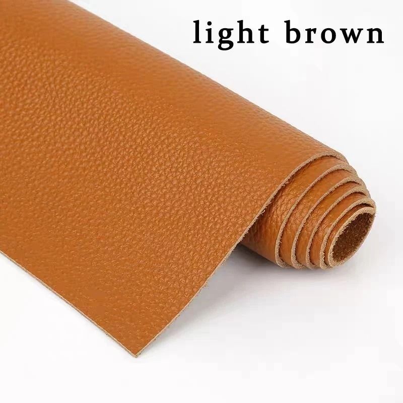 Genuine Top-Grain Cowhide Leather Fabric – Premium Brown Upholstery Material for Sofas, Headboards, and Crafts