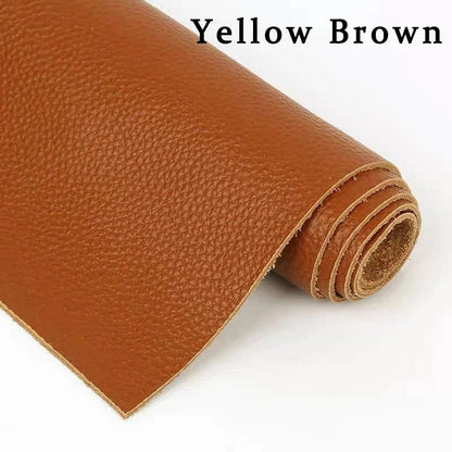 Genuine Top-Grain Cowhide Leather Fabric – Premium Brown Upholstery Material for Sofas, Headboards, and Crafts