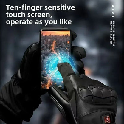 Heated Tactical Motorcycle Gloves – USB or Battery Powered Winter Riding Gloves for Men