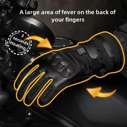 Heated Tactical Motorcycle Gloves – USB or Battery Powered Winter Riding Gloves for Men