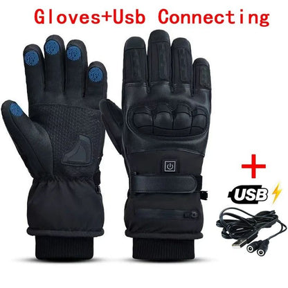 Heated Tactical Motorcycle Gloves – USB or Battery Powered Winter Riding Gloves for Men