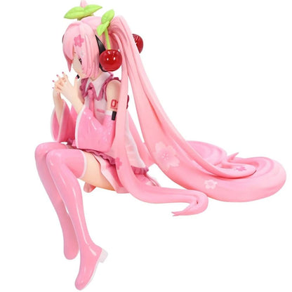 Hatsune Miku Pink Dress PVC Figure Cherry Blossom Collectible