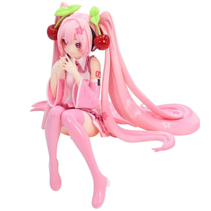 Hatsune Miku Pink Dress PVC Figure Cherry Blossom Collectible