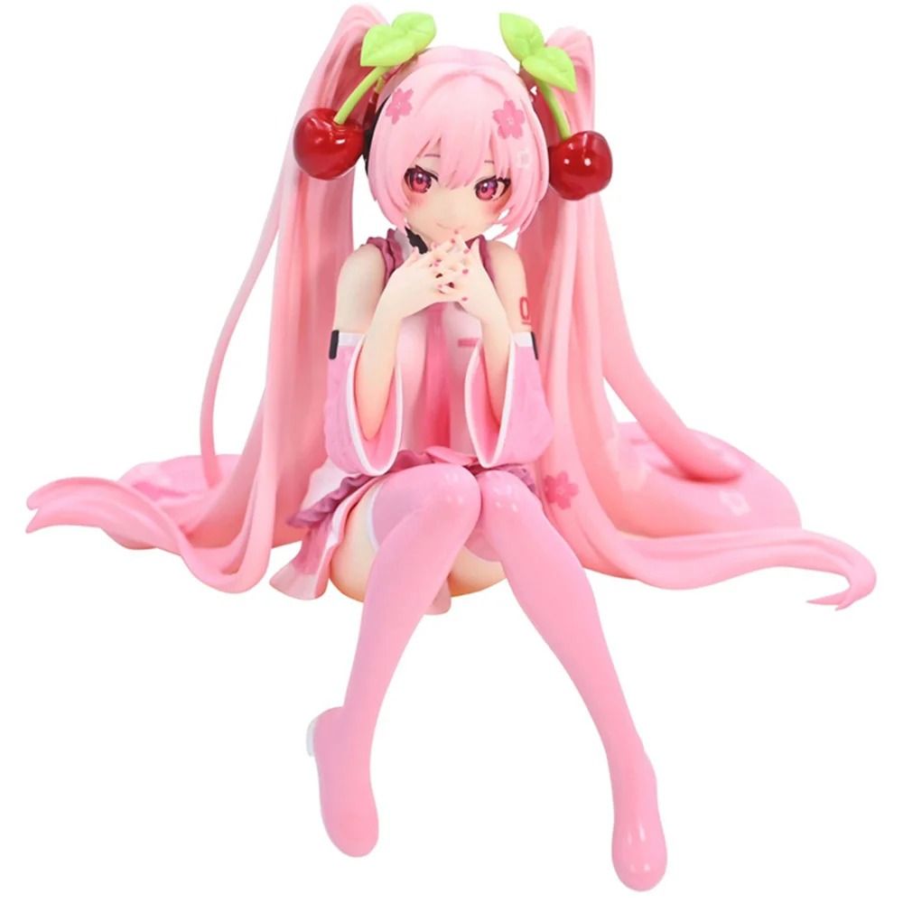 Hatsune Miku Pink Dress PVC Figure Cherry Blossom Collectible