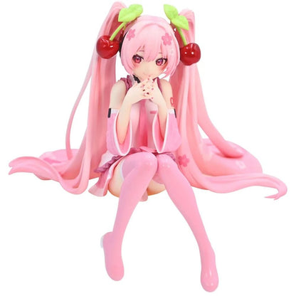 Hatsune Miku Pink Dress PVC Figure Cherry Blossom Collectible