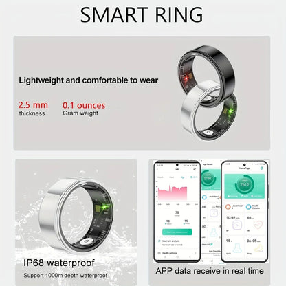 Smart Ring with Sleep Tracking and Motion Monitoring for iPhone and Android