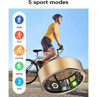Smart Ring with Sleep Tracking and Motion Monitoring for iPhone and Android