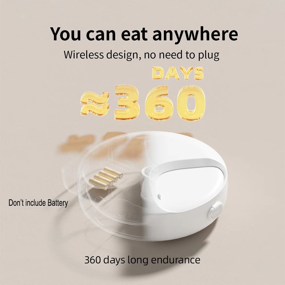 Automatic Pet Feeder with 4 Meals Timing and Slow Feeding for Cats and Dogs