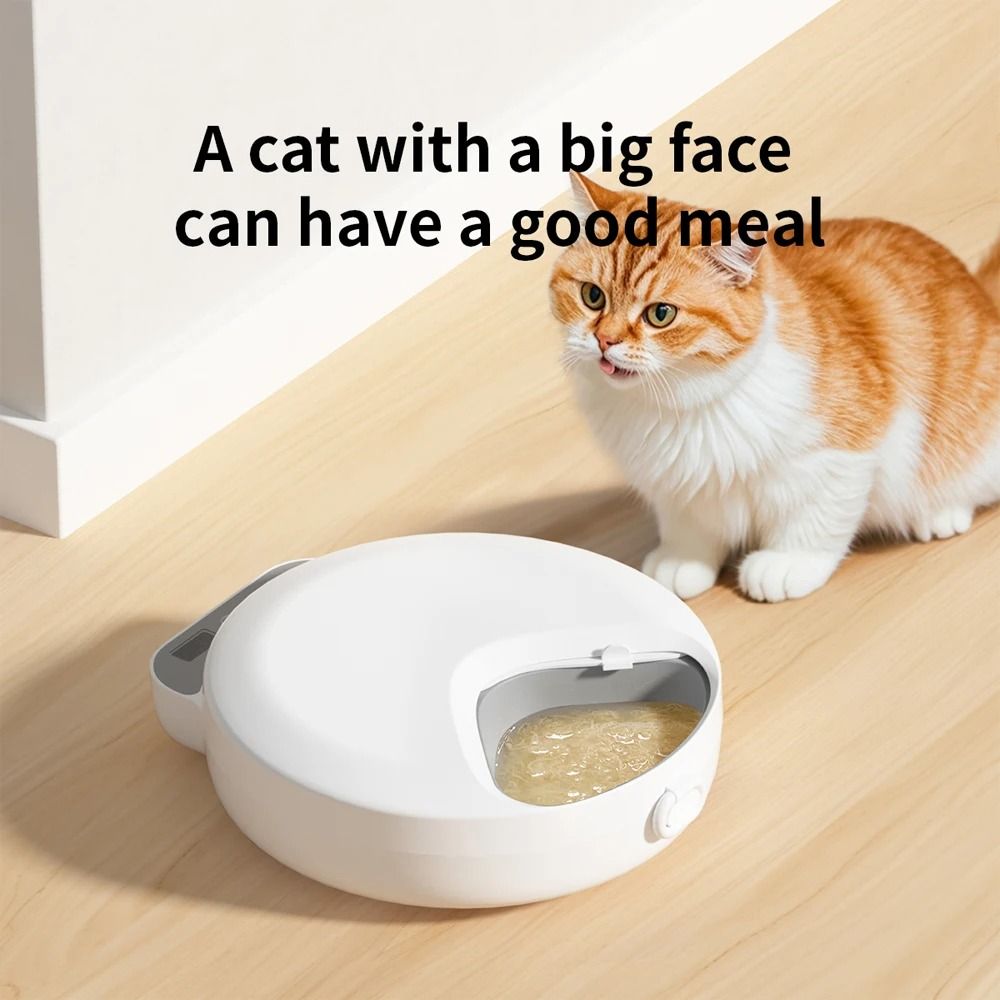 Automatic Pet Feeder with 4 Meals Timing and Slow Feeding for Cats and Dogs