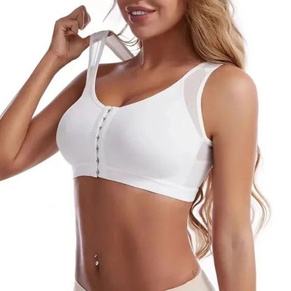 Front Closure Posture Support Lift Bra with Cross Back Design