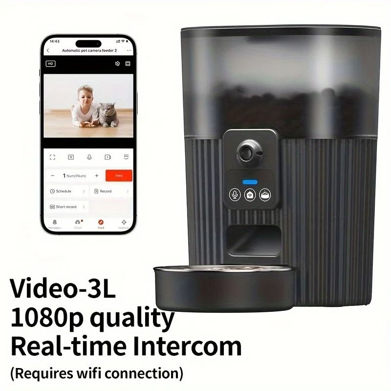 Automatic Pet Feeder WiFi Remote Smart Food Dispenser for Cats and Dogs