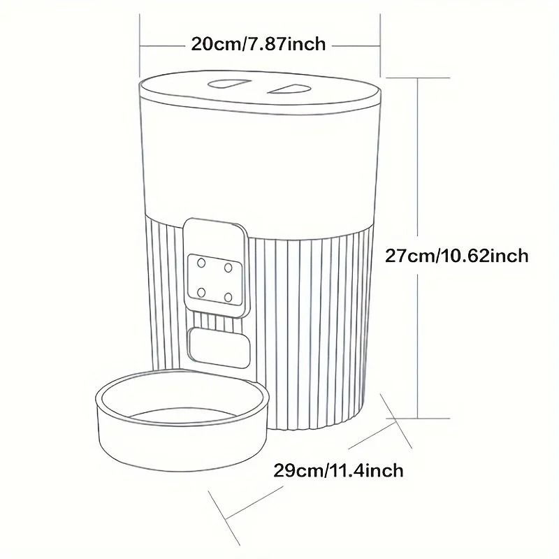 Automatic Pet Feeder WiFi Remote Smart Food Dispenser for Cats and Dogs