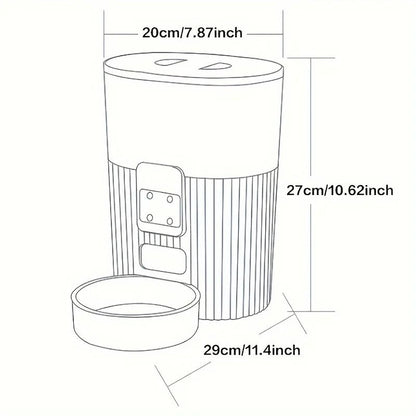 Automatic Pet Feeder WiFi Remote Smart Food Dispenser for Cats and Dogs