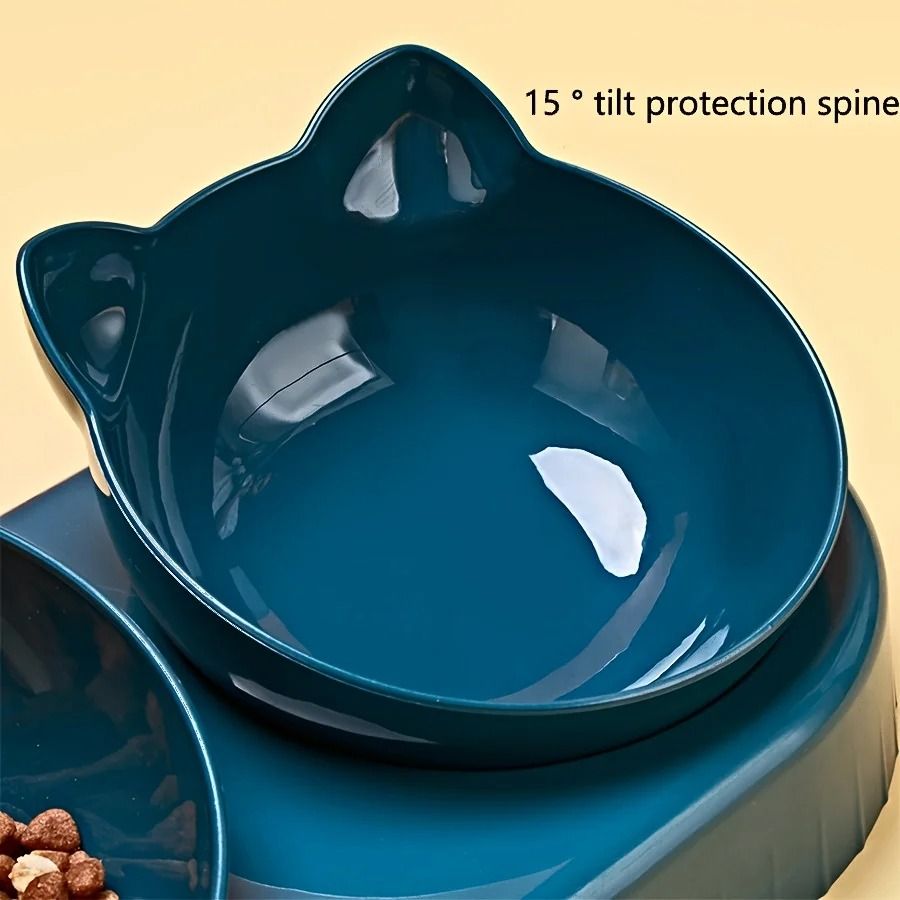Pet Bowls with Water Feeder 3 in 1 Cat Water and Food Bowl Set with Gravity Water Bottle
